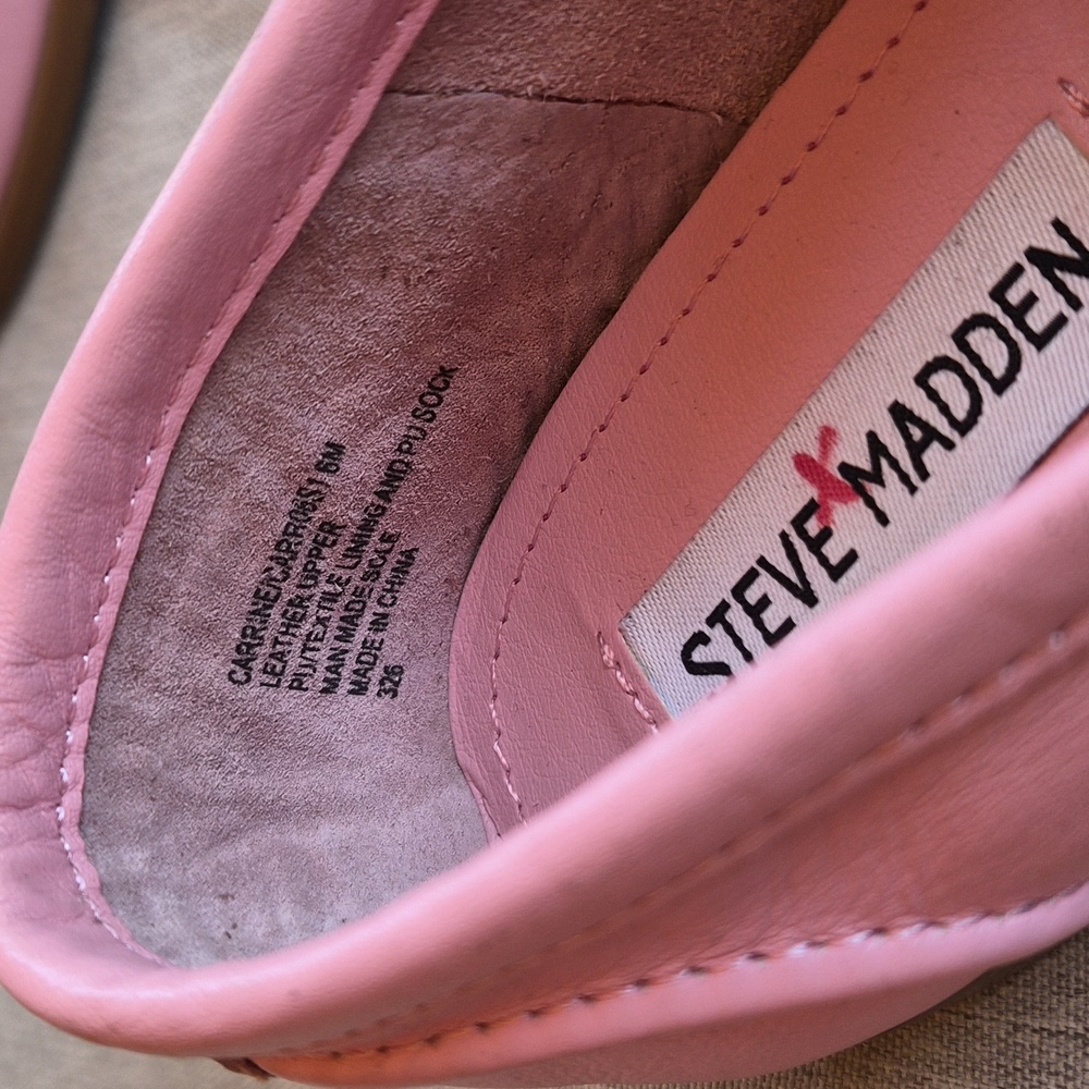 Steve Madden Pink Carrine Loafers - Picture 5 of 6